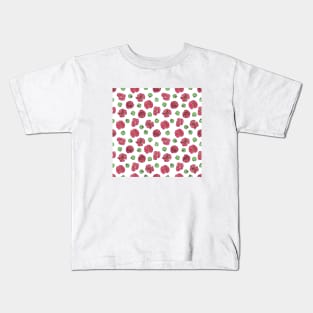 Poppies flowers and seeds pattern - White Kids T-Shirt